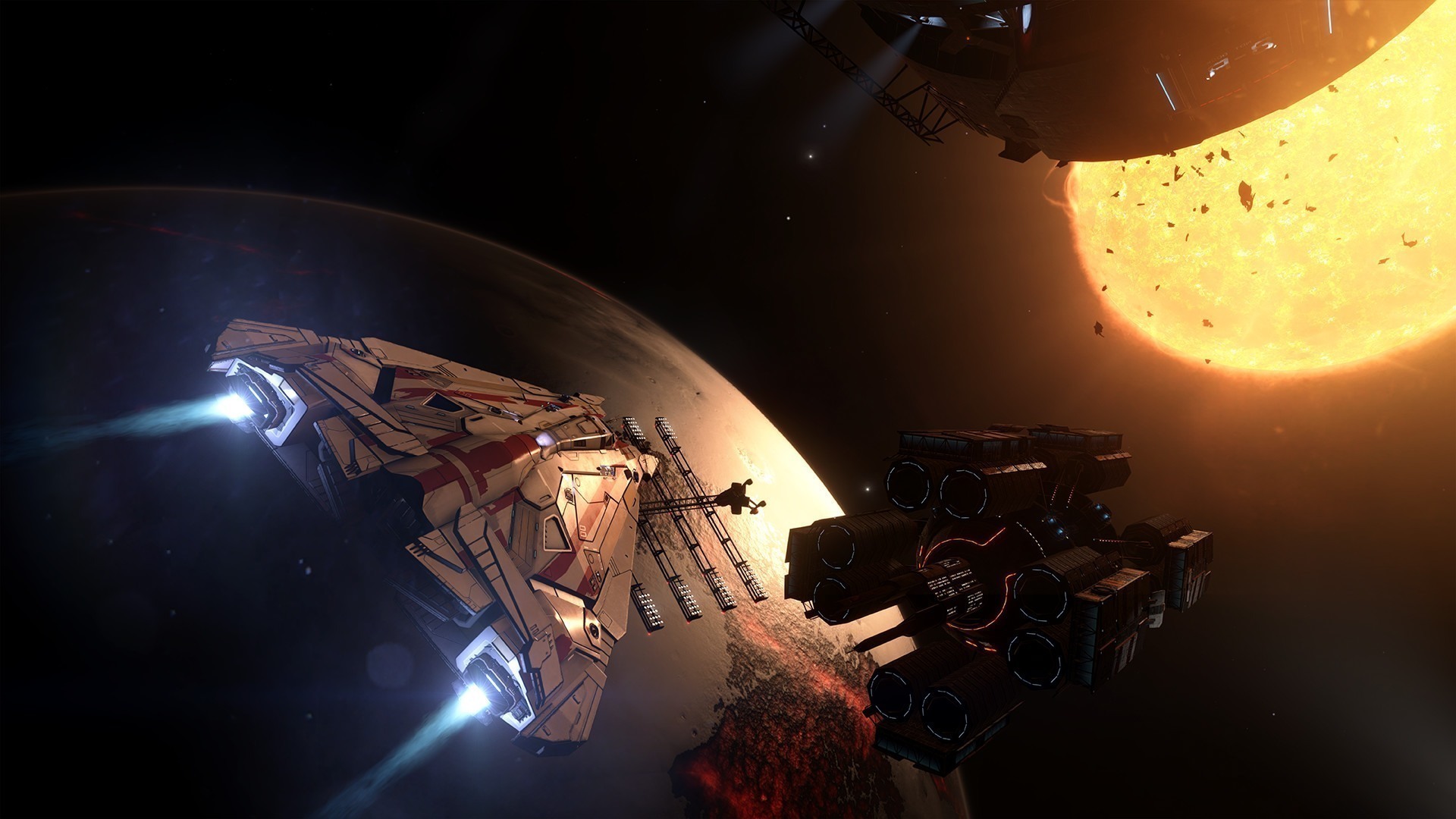 Elite Dangerous started with a massive, open galaxy to explore, and somehow it’s only managed to get bigger since it launched in 2014. Most updates have been major new features broken into seasons, the second of which was dubbed the Horizons expansion.  Simpler things like 4-player groups and a PvP arena mode were added for free closer to launch, along with the ability to align with NPC factions and a revamped mission system to take jobs that can affect your standing with them.   The Horizons update improved Elite more significantly, starting with the long awaited addition of planetary landings. Horizons then expanded ship customization with unique loot and crafting mechanics, followed by adding smaller fighter ships that could be deployed from larger one. Most recently, Horizons finally gave every player a customizable avatar to create and introduced multicrew ships.  Throughout Horizons, hints and glimpses of Aliens have also been seen in Elite, and the Thargoid alien race is o
