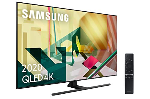 Samsung QLED 4K 2020 55Q70T - Smart TV de 55" con Resolución 4K UHD, Inteligencia Artificial 4K, HDR 10+, Multi View, Ambient Mode+, One Remote Control y Asistentes de Voz Integrados (Alexa)