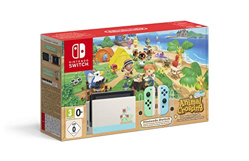 Nintendo Switch HW - Console Animal Crossing Edition - Vert / Bleu