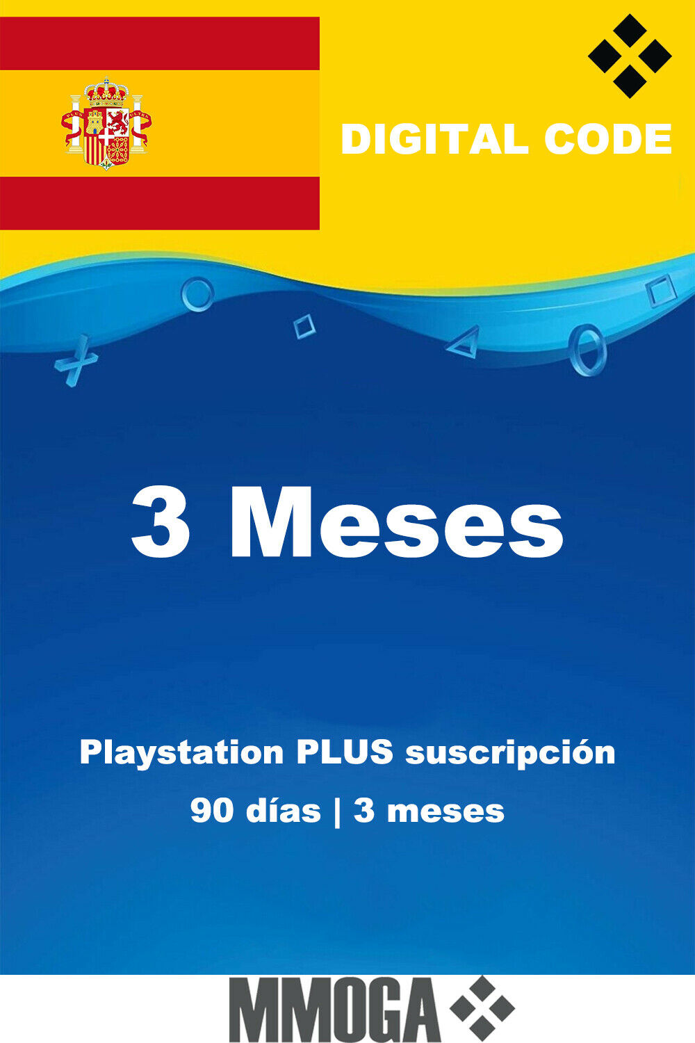 Carte Playstation Plus 90 jours 3 mois - Code numérique PS3 PS4 PS5 - FR