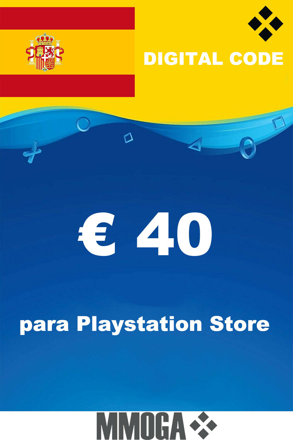 40 € Carte prépayée PlayStation Network PS5 PS3 PS4 PS Vita Code 40 Euro - FR