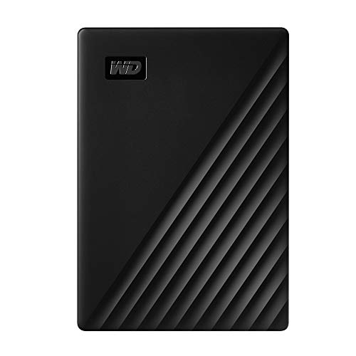 Disque dur portable WD My Passport 5 To avec protection par mot de passe et logiciel de sauvegarde automatique, noir, compatible avec PC, Xbox et PS4