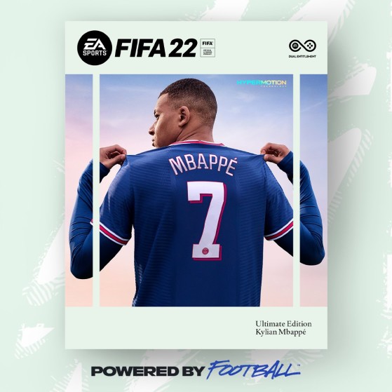 L'art de présentation de Mbappe en couverture de FIFA 22 - FIFA 22