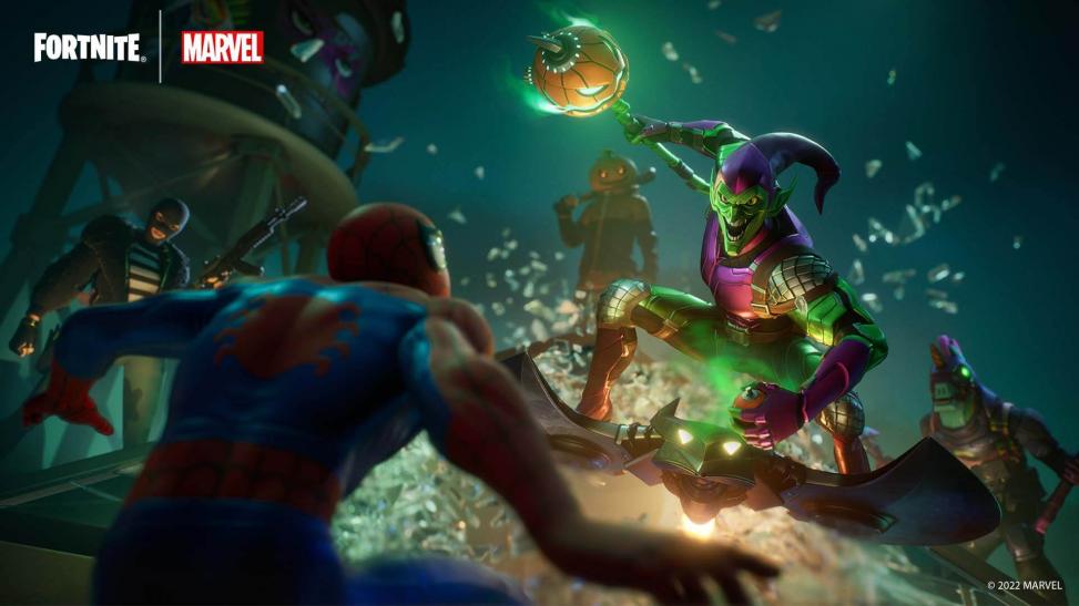 Le gobelin vert est venu chercher Spider-Man à Fortnite