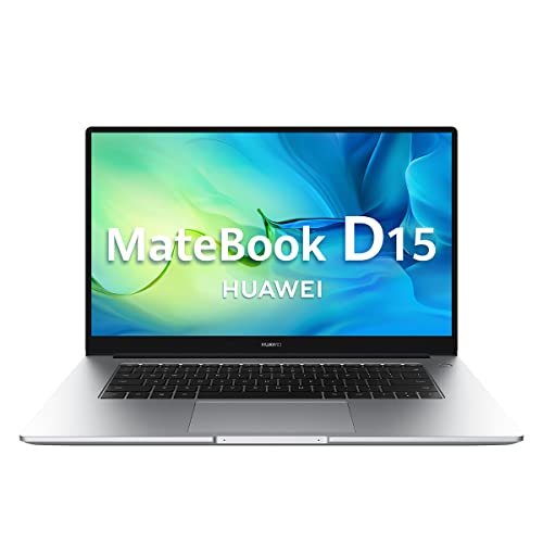 HUAWEI MateBook D 15, ordinateur portable ultrabook 15,6 pouces, R5 5500U, 8 Go de RAM, 512 Go SSD, Windows 11, argent