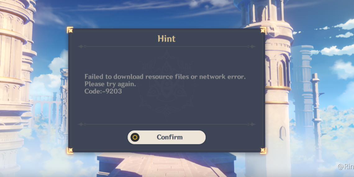 How do I fix Genshin Impact failed to download resource files or