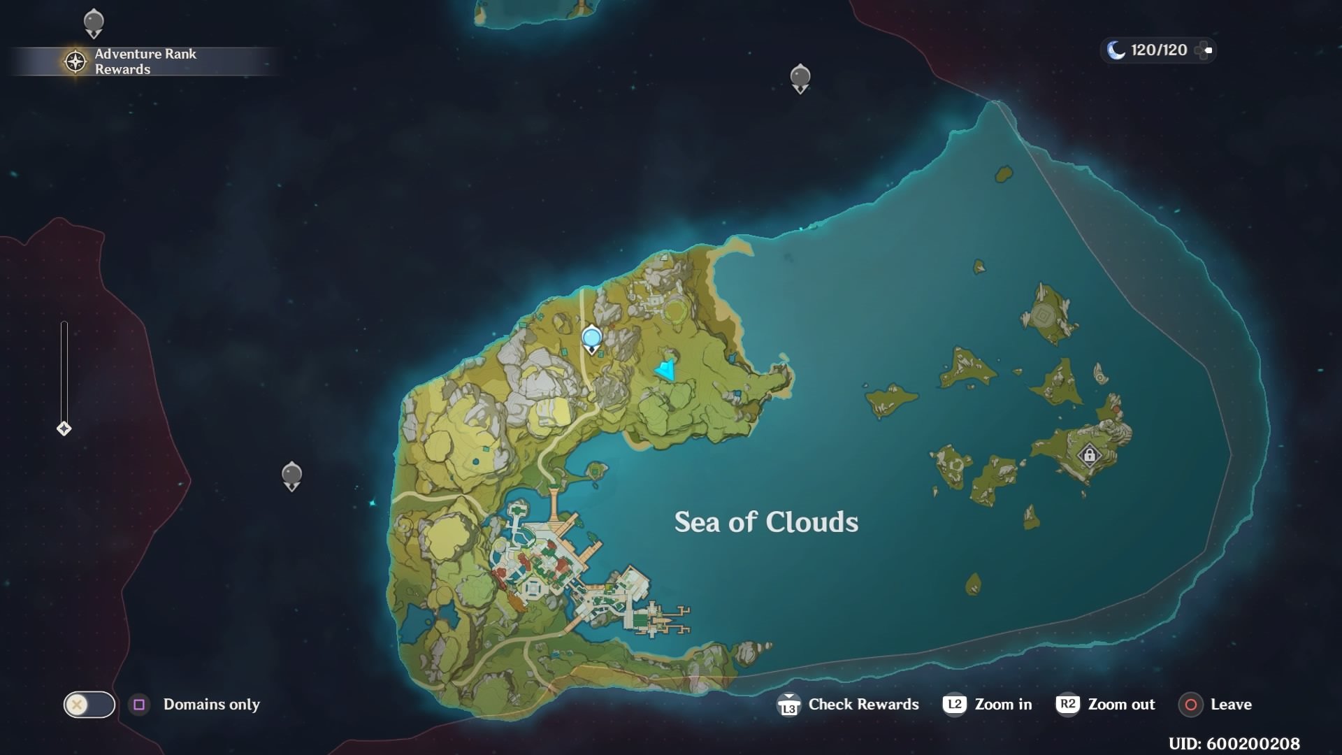 Облачное море геншин импакт карта
