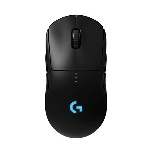 Souris gaming sans fil Logitech G PRO, capteur HERO 25K, 25 600 DPI, RVB, ultra-légère, poids réduit, 4-8 boutons programmables, batterie longue durée, compatible POWERPLAY, PC/Mac - Noir