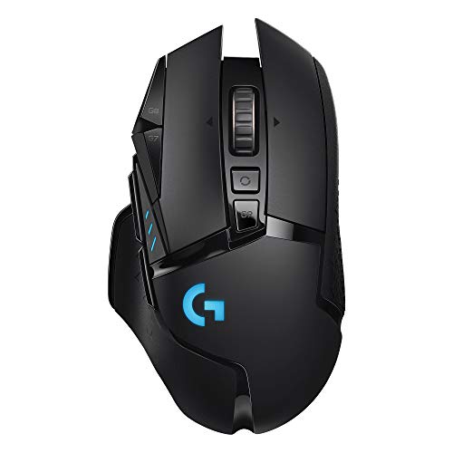 Souris gaming sans fil Logitech G502 LIGHTSPEED, capteur HERO 25K, 25 600 DPI, RVB, poids réduit, 11 boutons programmables, batterie longue durée, compatible POWERPLAY, PC, noir